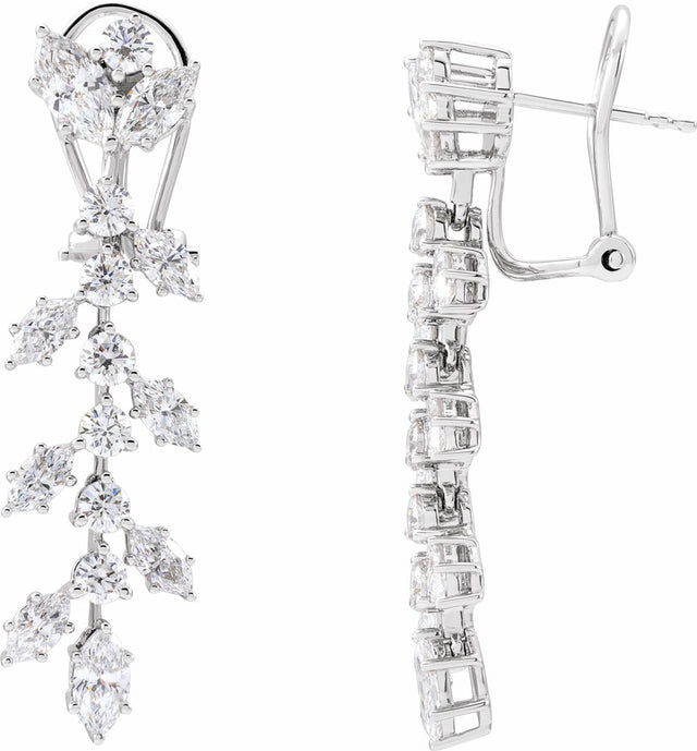 14K White Gold 4 1/4 CTW Lab-Grown Diamond Earrings