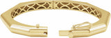 14K Yellow Geometric Hinged 7" Bangle Bracelet