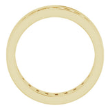 14K Yellow Gold 6.3 mm Chain Link Flat Band Size 8.5