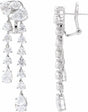 14K White Gold 9 1/2 CTW Lab-Grown Diamond Dangle Earrings