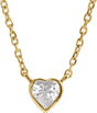 14K Yellow Gold Natural White Sapphire Bezel-Set 16-18" Necklace