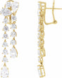 14K Yellow 9 1/2 CTW Lab-Grown Diamond Dangle Earrings