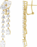 14K Yellow Gold 9 1/2 CTW Lab-Grown Diamond Dangle Earrings