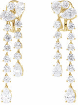 14K Yellow 9 1/2 CTW Lab-Grown Diamond Dangle Earrings