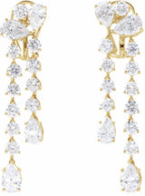 14K Yellow Gold 9 1/2 CTW Lab-Grown Diamond Dangle Earrings