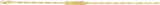 14K Yellow Gold Adjustable Figaro Adjustable Identification 6-7" Bracelet