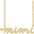 14K Yellow Gold Mimi Lowercase Script 18" Necklace