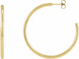 14K Yellow Tube 45 mm Hoop Earrings