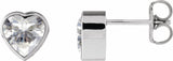 14K White Gold Stuller Lab-Grown Moissanite Stud Earrings