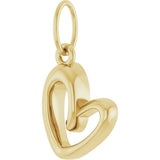 14K Yellow Gold Petite Heart Pendant