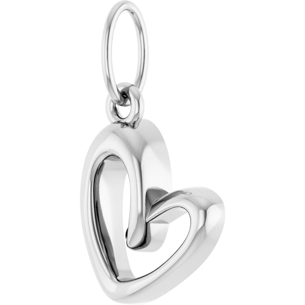 14K White Gold Petite Heart Pendant