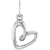 14K White Gold Petite Heart Pendant