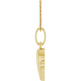 14K Yellow Gold Petite Heart 18" Necklace