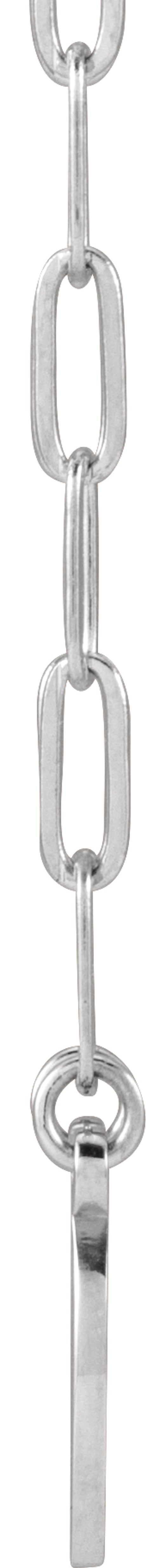 14K White Gold Engravable Disc 16" Necklace