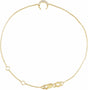 14K Yellow .04 CTW Natural Diamond Crescent Moon 6 1/2-7 1/2 Bracelet