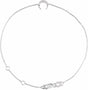 14K White .04 CTW Natural Diamond Crescent Moon 6 1/2-7 1/2 Bracelet