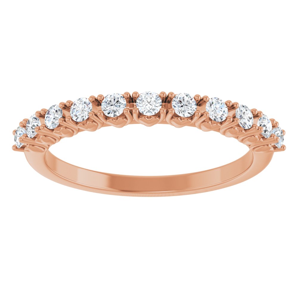 14K Rose 1/3 CTW Lab-Grown Diamond Anniversary Band