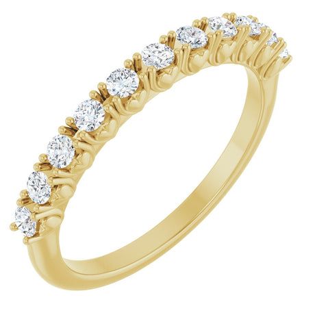 14K Yellow Gold 1/3 CTW Lab-Grown Diamond Anniversary Band