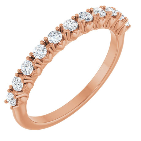 14K Rose 1/3 CTW Lab-Grown Diamond Anniversary Band