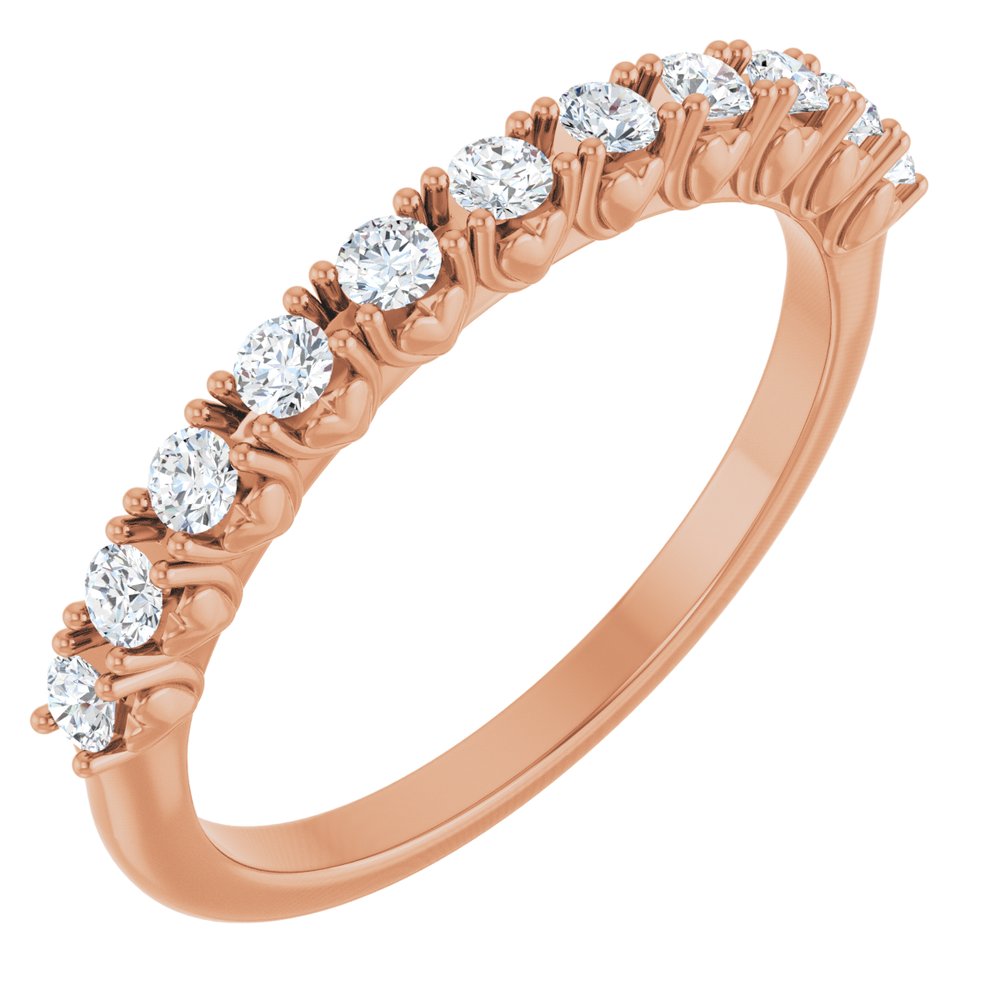 14K Rose 1/3 CTW Lab-Grown Diamond Anniversary Band