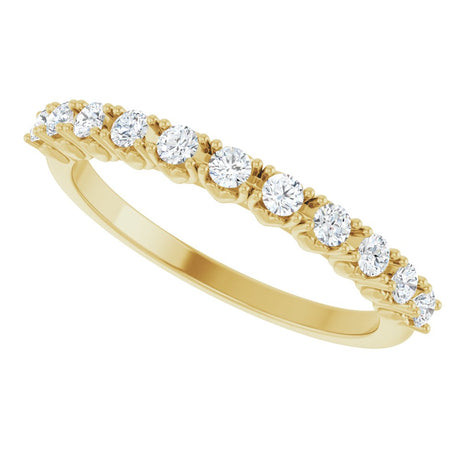 14K Yellow 1/3 CTW Lab-Grown Diamond Anniversary Band