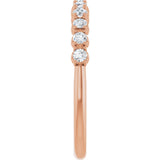 14K Rose 1/3 CTW Lab-Grown Diamond Anniversary Band