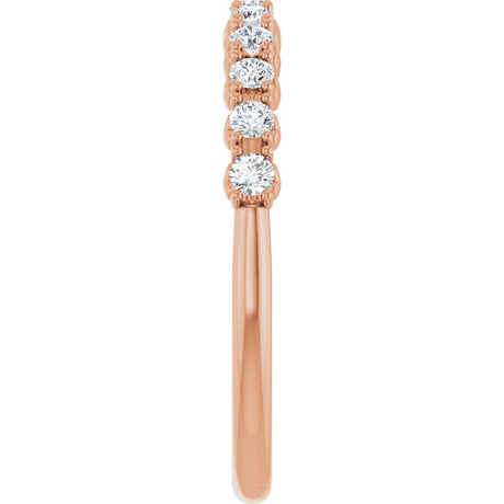 14K Rose 1/3 CTW Lab-Grown Diamond Anniversary Band