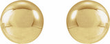 14K Yellow Gold 8 mm Ball Earrings