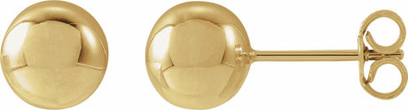14K Yellow Gold 7 mm Ball Earrings