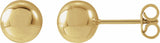 14K Yellow Gold 7 mm Ball Earrings