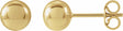 14K Yellow Gold 6 mm Ball Earrings
