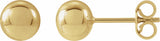 14K Yellow Gold 6 mm Ball Earrings