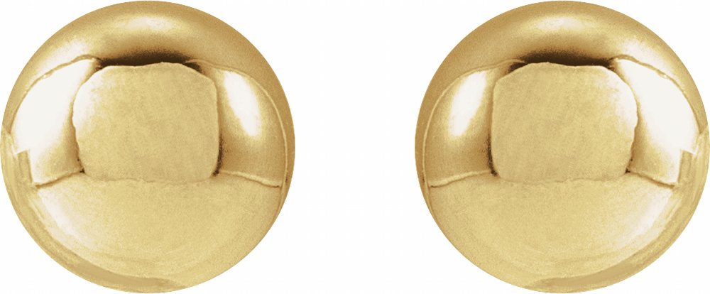 14K Yellow Gold 5 mm Ball Earrings