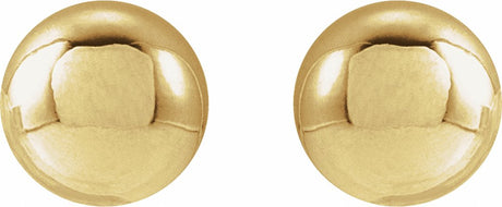 14K Yellow Gold 5 mm Ball Earrings