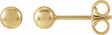 14K Yellow Gold 4 mm Ball Earrings