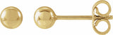 14K Yellow Gold 4 mm Ball Earrings