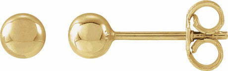 14K Yellow Gold 4 mm Ball Earrings