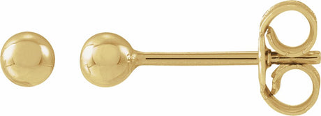 14K Yellow Gold 3 mm Ball Earrings