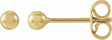 14K Yellow Gold 3 mm Ball Earrings