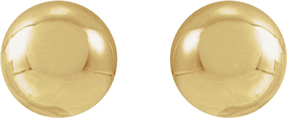 14K Yellow Gold 3 mm Ball Earrings