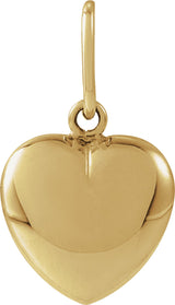 14K Yellow Gold Puffed Heart Pendant