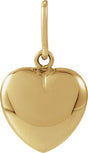 14K Yellow Gold Puffed Heart Pendant
