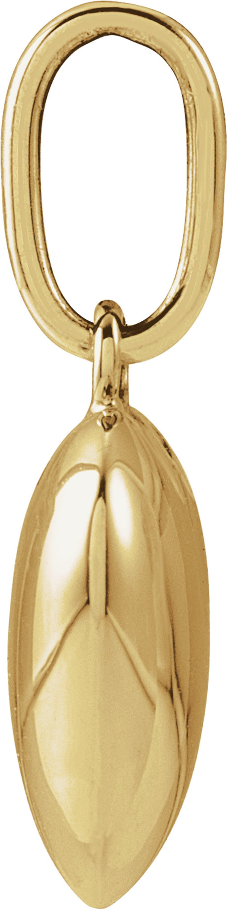 14K Yellow Puffed Heart Pendant