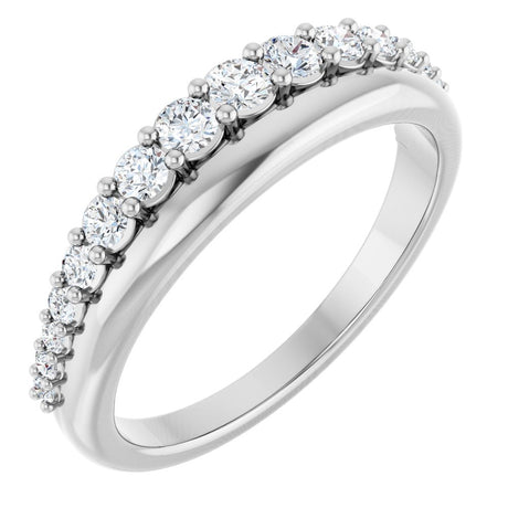 14K White Gold 3/8 CTW Lab-Grown Diamond Anniversary Band