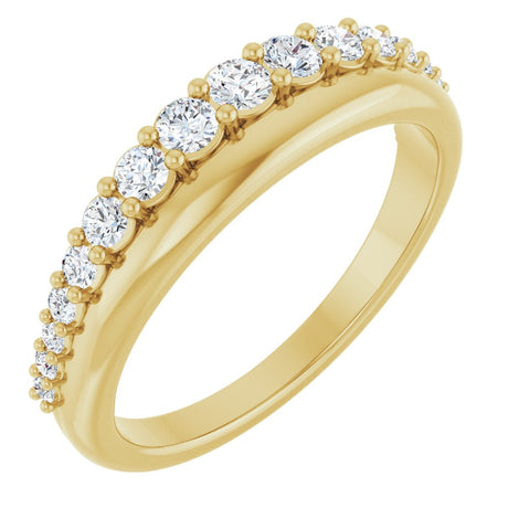 14K Yellow Gold 3/8 CTW Natural Diamond Anniversary Band