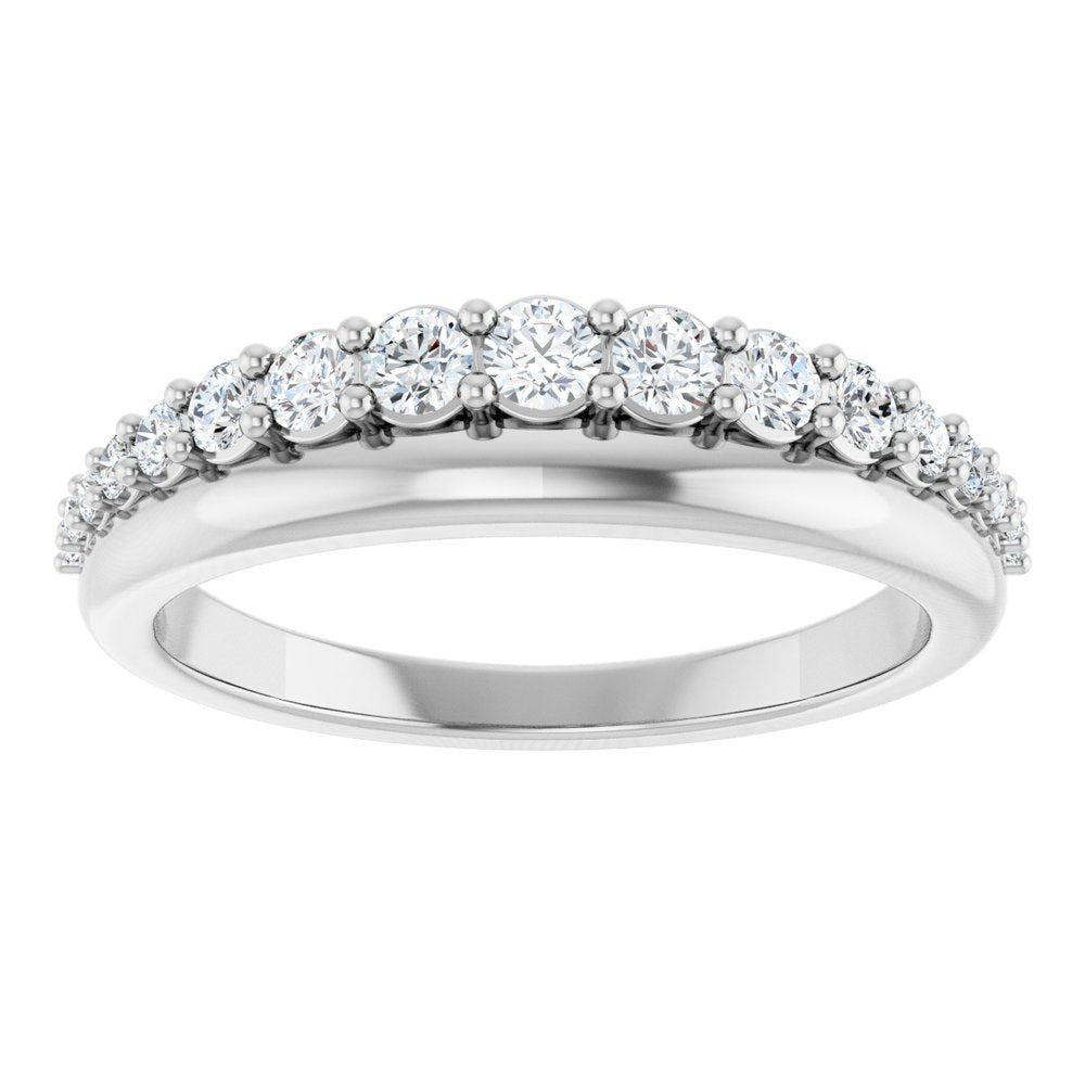 14K White Gold 3/8 CTW Lab-Grown Diamond Anniversary Band