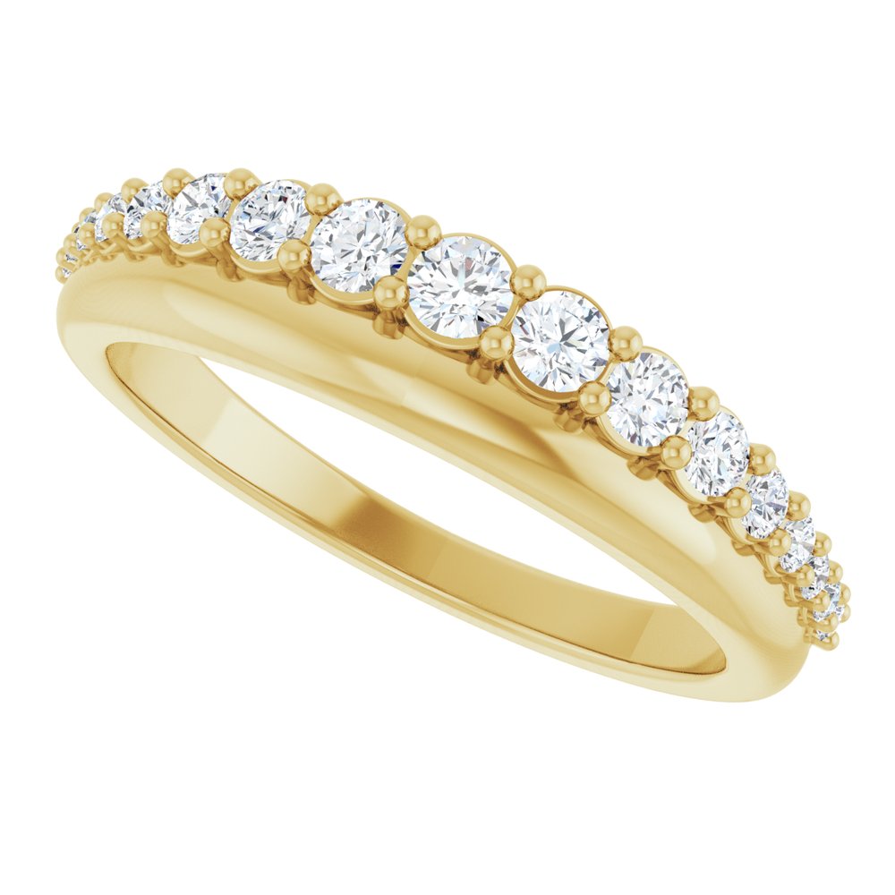 14K Yellow Gold 3/8 CTW Lab-Grown Diamond Anniversary Band