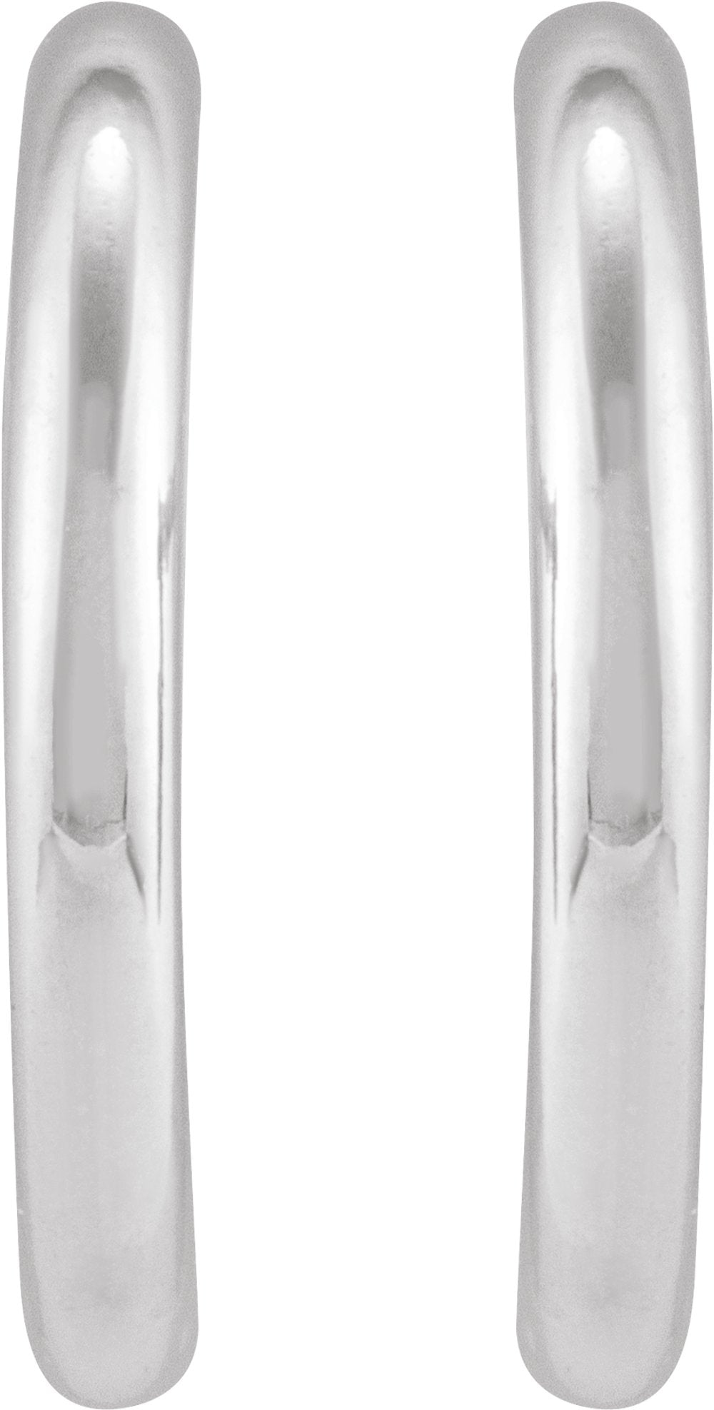 Sterling Silver Tube 20 mm Hoop Earrings