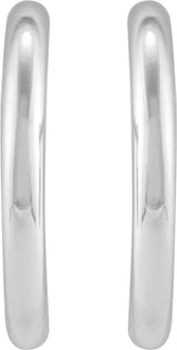 Sterling Silver Tube 20 mm Hoop Earrings