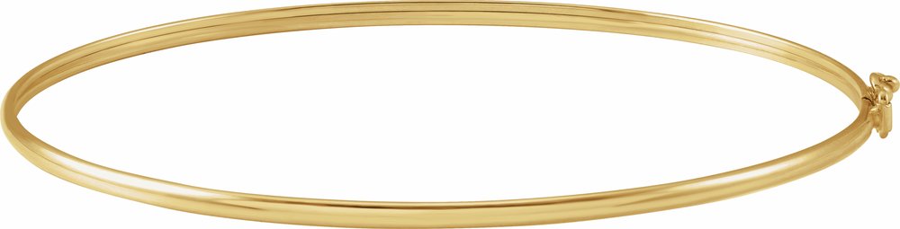 14K Yellow Gold 1.8 mm Bangle 6 4/5" Bracelet